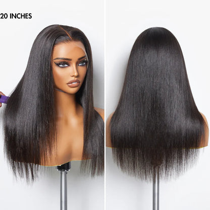 Perruques Party City et WigSpire : perruque synthétique lisse avec lace front (13x4 et 13x6) rose