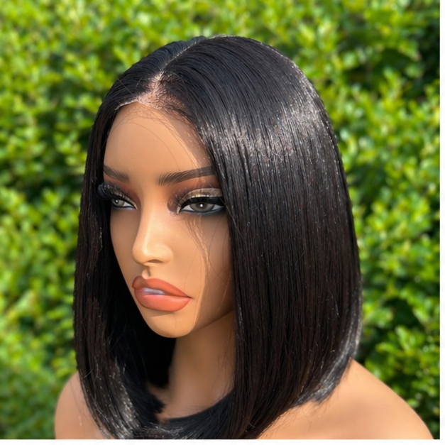 Bonnet pour perruque synthétique WigSpire 13x6 | Fibre résistante à la chaleur, aspect naturel pour cheveux noirs, 61 à 81 cm, léger et facile à coiffer.