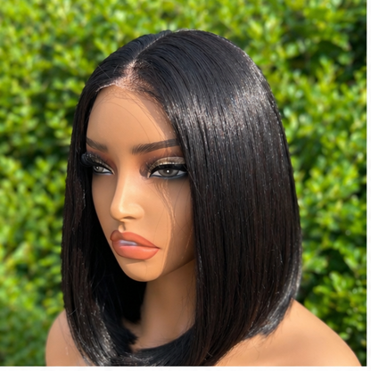 Bonnet pour perruque synthétique WigSpire 13x6 | Fibre résistante à la chaleur, aspect naturel pour cheveux noirs, 61 à 81 cm, léger et facile à coiffer.