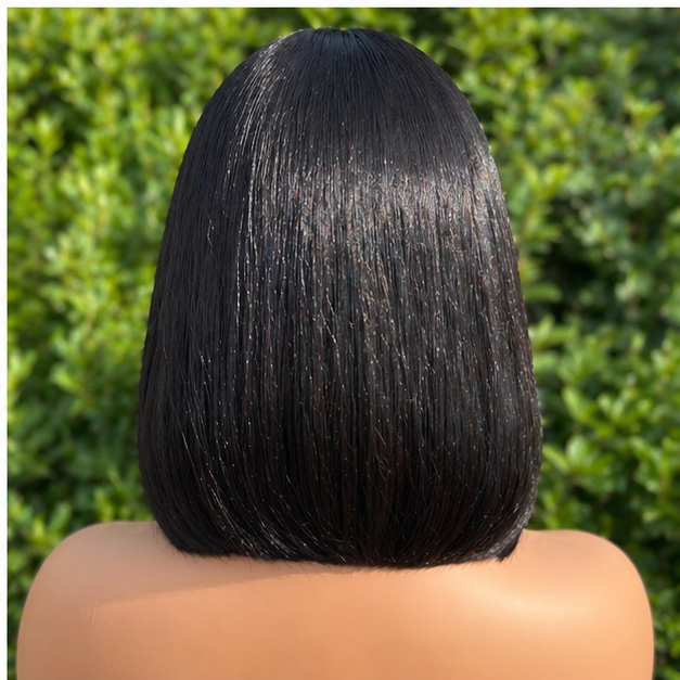 Bonnet pour perruque synthétique WigSpire 13x6 | Fibre résistante à la chaleur, aspect naturel pour cheveux noirs, 61 à 81 cm, léger et facile à coiffer.
