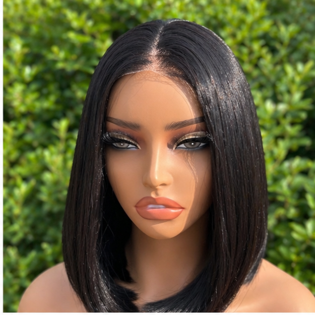 Bonnet pour perruque synthétique WigSpire 13x6 | Fibre résistante à la chaleur, aspect naturel pour cheveux noirs, 61 à 81 cm, léger et facile à coiffer.